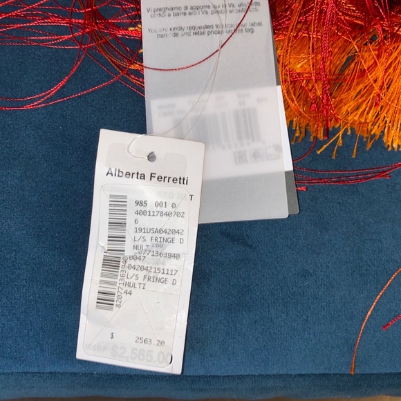 Alberta Ferreti Woven Fringe Dress - Picture 7 of 8